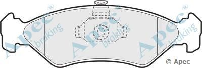 APEC BRAKING pad882 -  Комплект тормозных колодок, дисковый тормоз